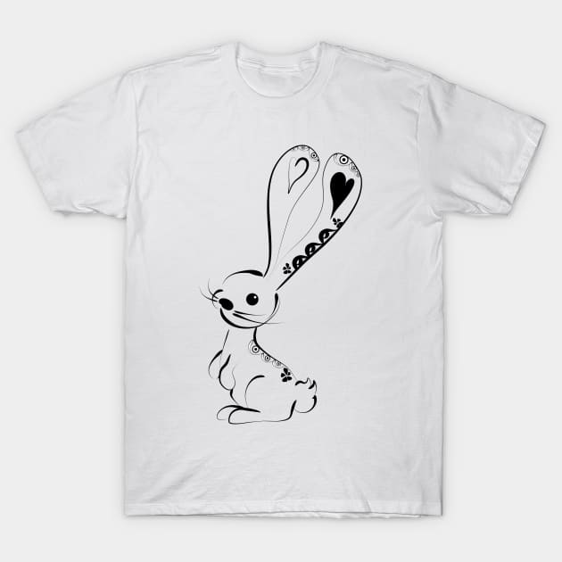 Cute Bunny Rabbit T-Shirt by Fabstract